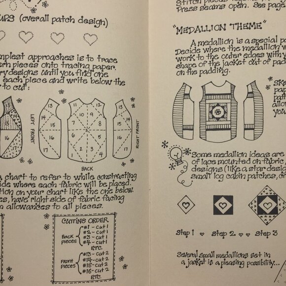 New Beginnings Quilted Jackets Vests Pattern Book Yours Truly Jean Wells 1979 - Picture 6 of 12